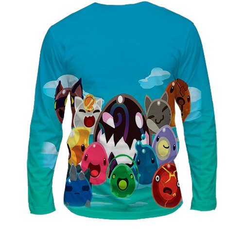 Мужской 3D лонгслив Slime Rancher - slime (вид сзади)