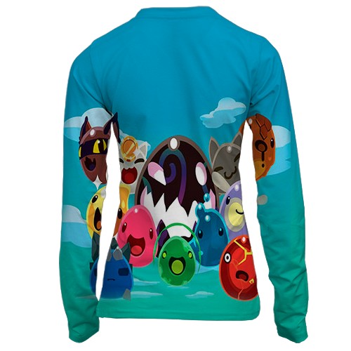 Женский 3D лонгслив Slime Rancher - slime (вид сзади)