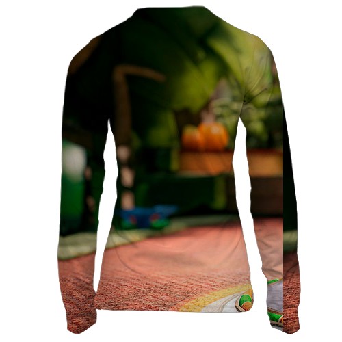 Женский 3D лонгслив Sackboy - A Big Adventure (вид сзади)