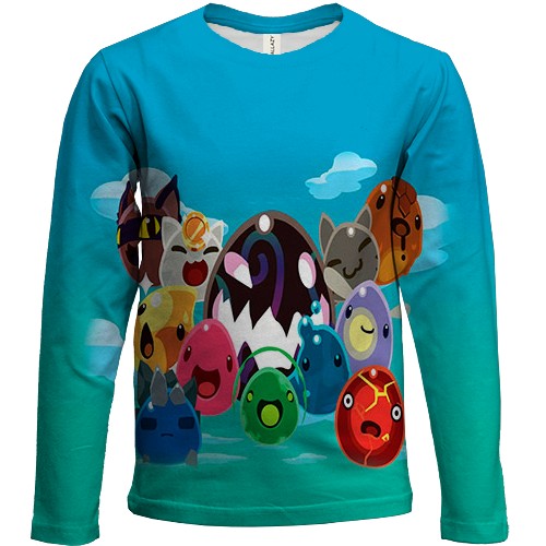 Детский 3D лонгслив Slime Rancher - slime (вид спереди)