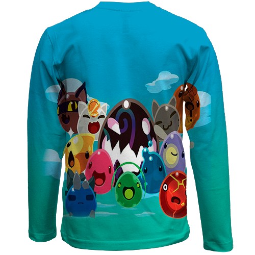 Детский 3D лонгслив Slime Rancher - slime (вид сзади)