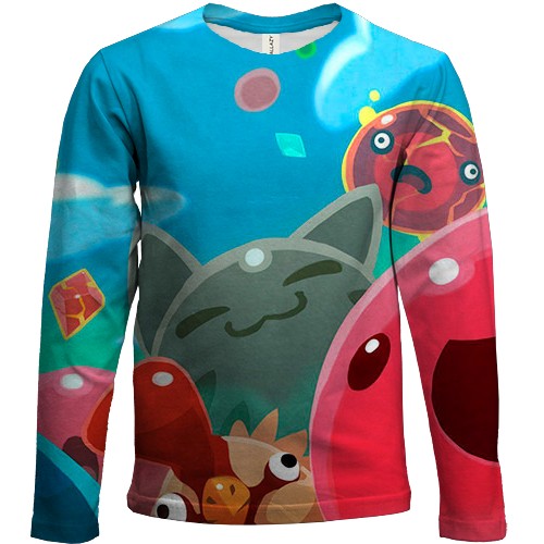 Детский 3D лонгслив Slime Rancher (вид спереди)