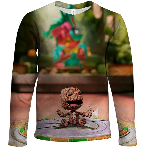 Детский 3D лонгслив Sackboy - A Big Adventure (вид спереди)
