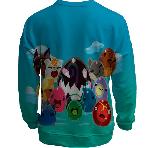 3D свитшот Slime Rancher - slime (вид сзади)