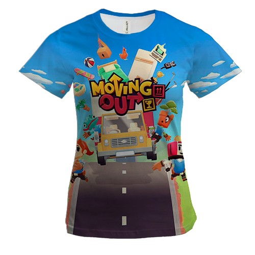 Жіноча 3D футболка Moving Out (вид спереду)