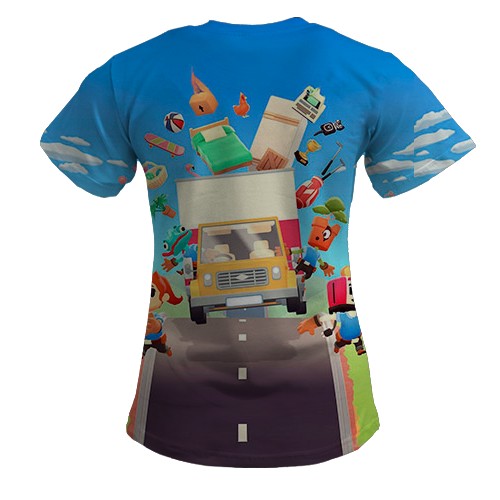 Жіноча 3D футболка Moving Out (вид ззаду)