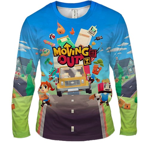 Чоловічий 3D лонгслів Moving Out (вид спереду)