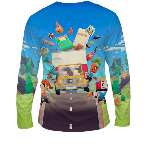 Чоловічий 3D лонгслів Moving Out (вид ззаду)