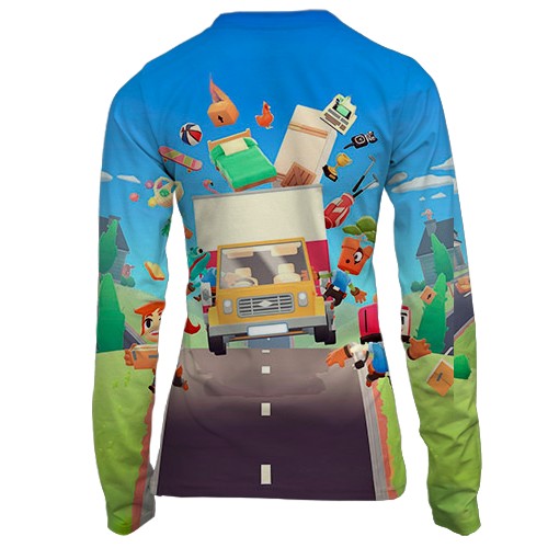 Жіночий 3D лонгслів Moving Out (вид ззаду)