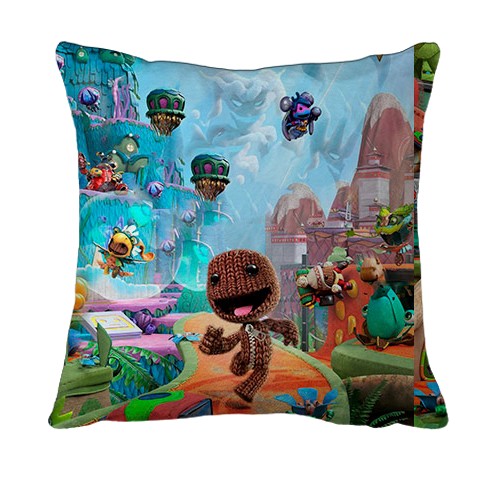 3D подушка Sackboy: A Big Adventure, logo (вид сзади)