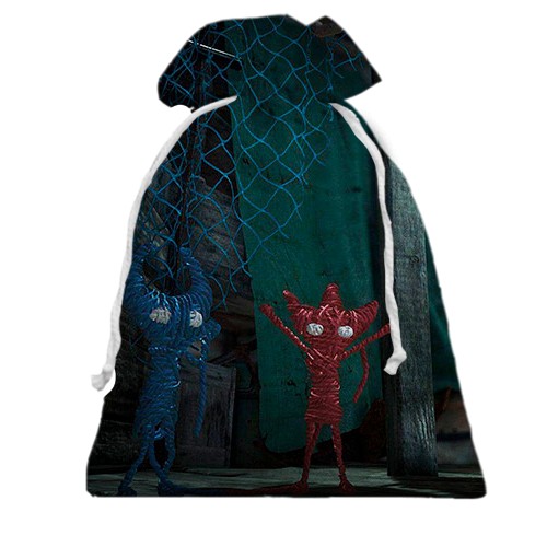 3D Подарунковий мішечок Unravel Two - Blue and Red (вид спереду)