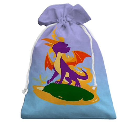 3D Подарочный мешочек Spyro the Dragon (вид спереди)