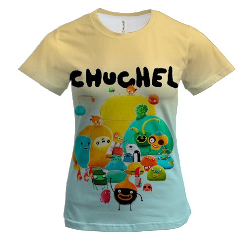 Жіноча 3D футболка CHUCHEL game (вид спереду)