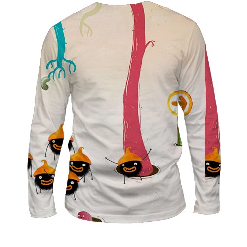 Чоловічий 3D лонгслів CHUCHEL (вид ззаду)