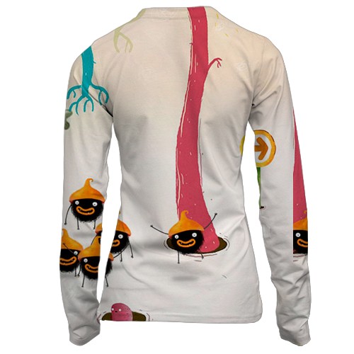 Жіночий 3D лонгслів CHUCHEL (вид ззаду)