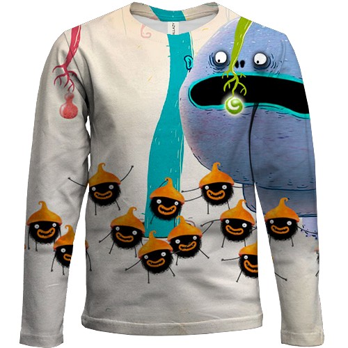 Дитячий 3D лонгслів CHUCHEL (вид спереду)