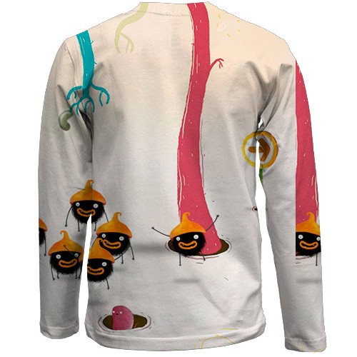 Дитячий 3D лонгслів CHUCHEL (вид ззаду)