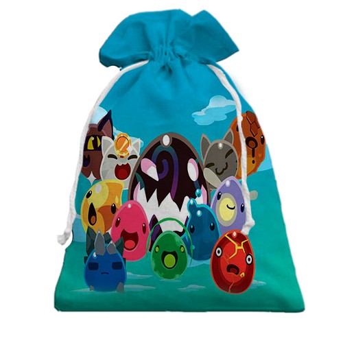 3D Подарочный мешочек Slime Rancher - slime (вид спереди)