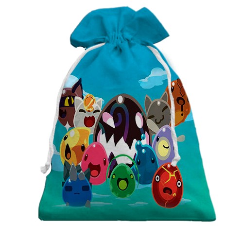 3D Подарочный мешочек Slime Rancher - slime (вид сзади)