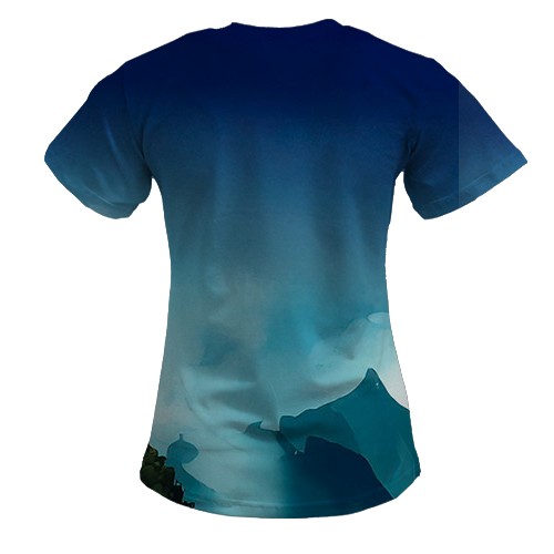 Жіноча 3D футболка Cat Quest (вид ззаду)