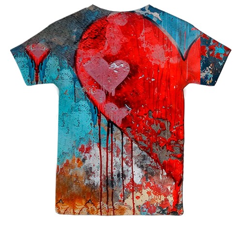 Детская 3D футболка Love couple, Romantic (вид сзади)