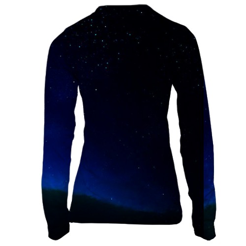 Женский 3D лонгслив Yoshi and Mario (вид сзади)