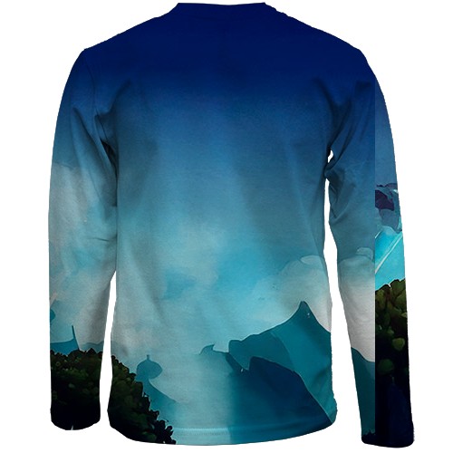 Дитячий 3D лонгслів Cat Quest (вид ззаду)