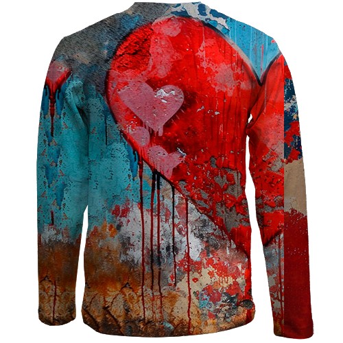 Дитячий 3D лонгслів Love couple, Romantic (вид ззаду)