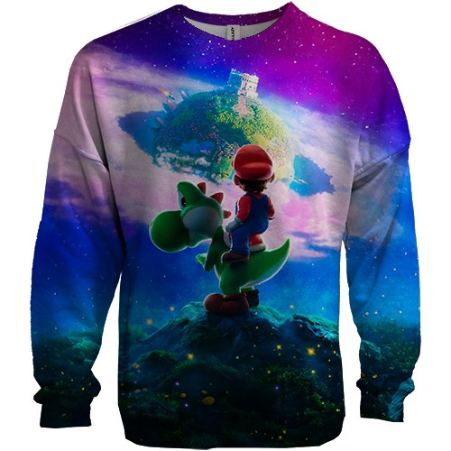 3D свитшот Yoshi and Mario (вид спереди)