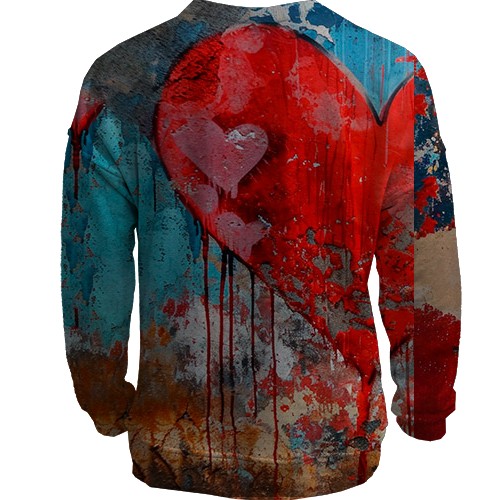 3D свитшот Love couple, Romantic (вид сзади)