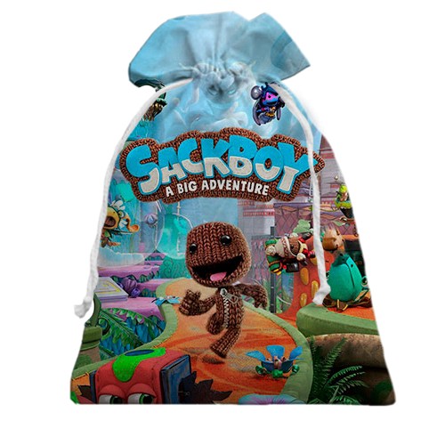 3D Подарочный мешочек Sackboy: A Big Adventure, logo (вид спереди)