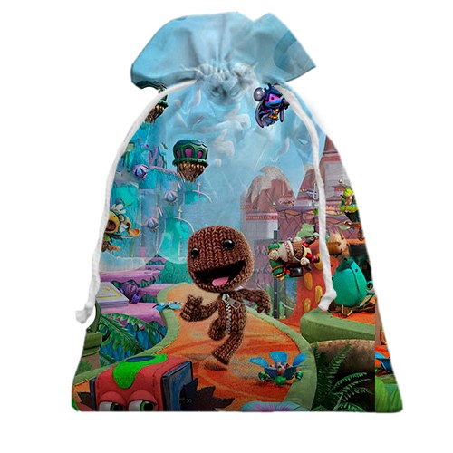 3D Подарочный мешочек Sackboy: A Big Adventure, logo (вид сзади)