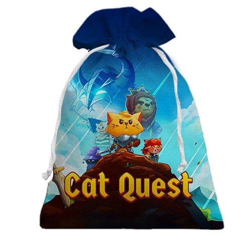 3D Подарочный мешочек Cat Quest (вид спереди)