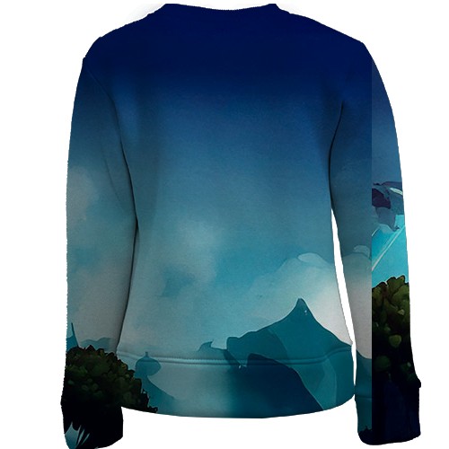 Детский 3D свитшот Cat Quest (вид сзади)