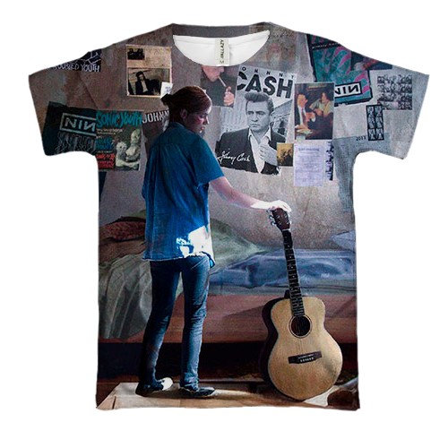 3D футболка Элли с гитарой - TLoU (вид спереди)