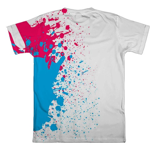 3D футболка Roblox яркие краски (вид сзади)