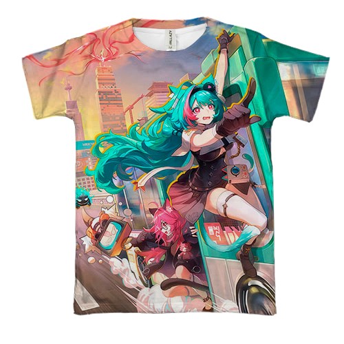 3D футболка NTE: Neverness to Everness (вид спереди)