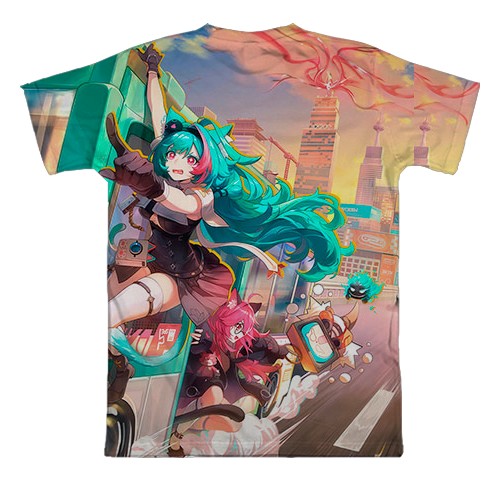 3D футболка NTE: Neverness to Everness (вид сзади)