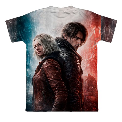 3D футболка Resident Evil Requiem (вид ззаду)