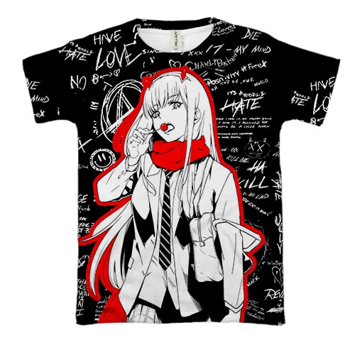 3D футболка 02 - Милий у Франксі (вид спереду)