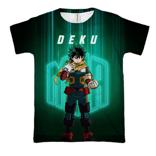3D футболка Deku - MHA (вид спереду)