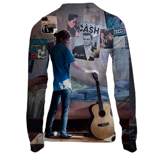 Жіночий 3D лонгслів Еллі з гітарою - TLoU (вид ззаду)