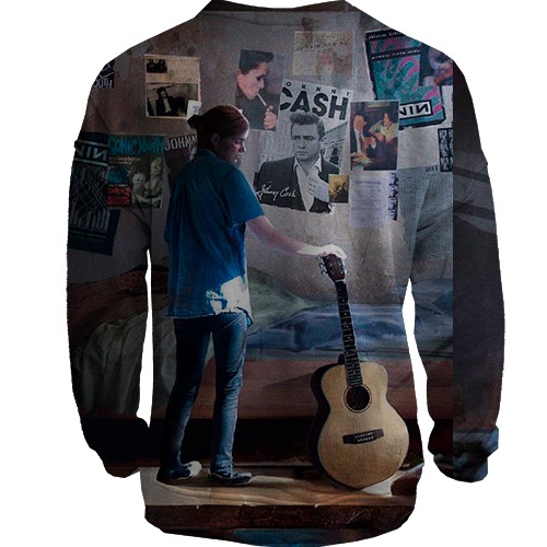 3D свитшот Элли с гитарой - TLoU (вид сзади)