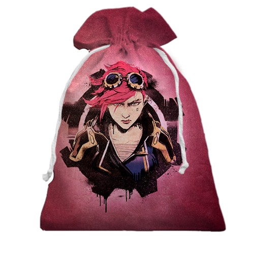 3D Подарочный мешочек Vi - LoL (Arcane) (вид спереди)