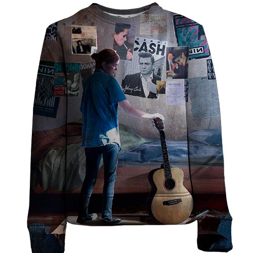 Детский 3D свитшот Элли с гитарой - TLoU (вид спереди)