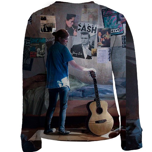 Детский 3D свитшот Элли с гитарой - TLoU (вид сзади)