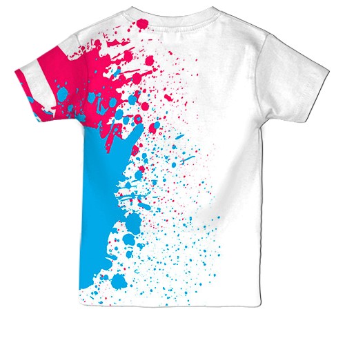 Детская 3D футболка Roblox яркие краски (вид сзади)