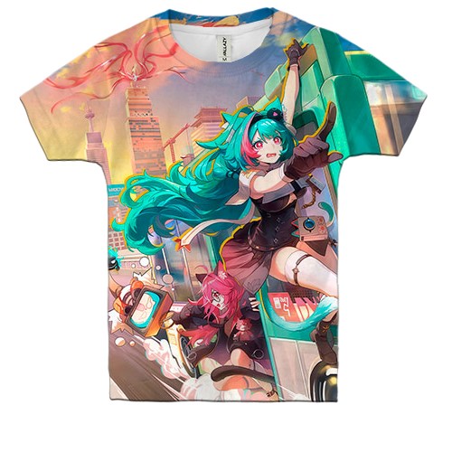 Детская 3D футболка NTE: Neverness to Everness (вид спереди)