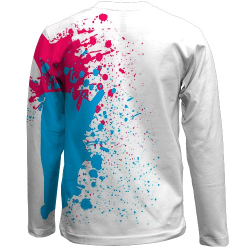 Дитячий 3D лонгслів Roblox яскраві фарби (вид ззаду)