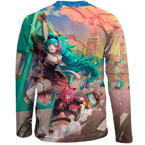 Дитячий 3D лонгслів NTE: Neverness to Everness (вид ззаду)